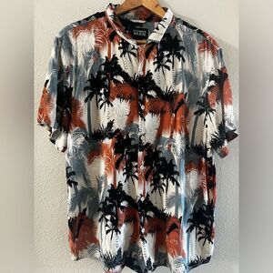 Como Man Men’s SZ Large Tropical‎ Shirt/ Palm Trees